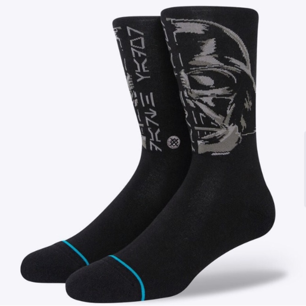 STANCE Unisex Star Wars Performance Combed Cotton Blend Crew Socks - LORD VADER